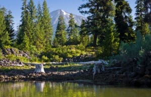 Fish Lake, Oregon with Mount McLouglin in the background